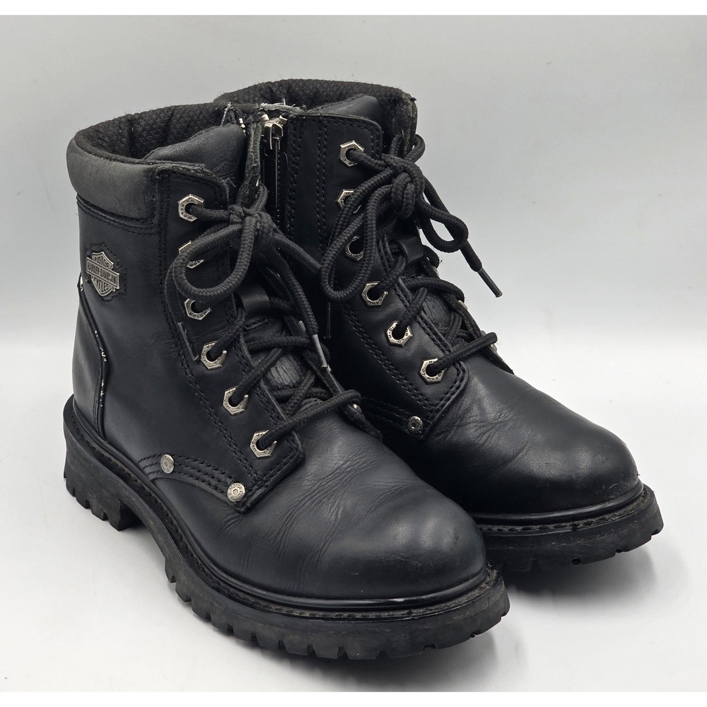 Harley-Davidson Shawnee D84399 Women's 5.5/6 Black Leather Motorcycle Boots